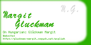 margit gluckman business card